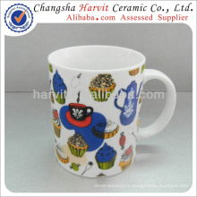 Hot Sale Ceramic Green Decorated Mugs